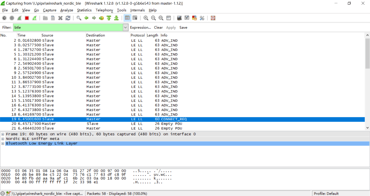 Advertising Mode and Connection Establishment Process